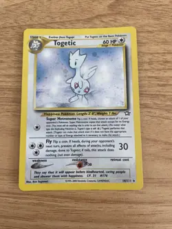 Pokemon TCG Togetic Neo Genesis 16 Holo Unlimited Holo Rare - Image 1