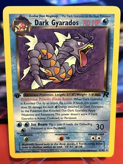 Dark Gyarados 25/82 Rare Team Rocket Pokemon 1st Edition NM/LP - Image 1