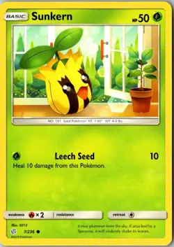 Sunkern Pokemon Cosmic Eclipse 7/236 LP - Image 1