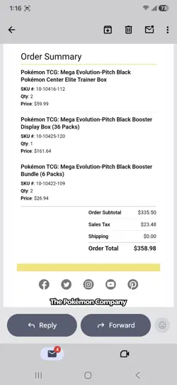 Pokemon TCG: Mega Evolution Pitch Black Booster Display Box (36 Packs) PRESALE - Image 3