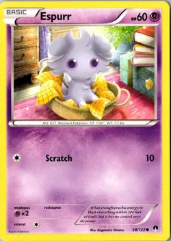 Espurr Pokemon BREAKpoint 58/122 LP - Image 1
