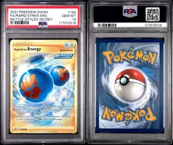 Pokemon TCG Rapid Strike Energy Gold Secret Rare 182/163 Battle Styles PSA 10 - Image 1