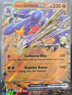 Cynthia's Garchomp ex 104/182 Double Rare Destined Rivals Pokemon Holo Near Mint - Image 2