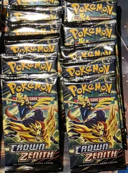 Pokemon TCG Sword & Shield Crown Zenith Lot of 10 Booster Packs *Factory Sealed* - Image 1