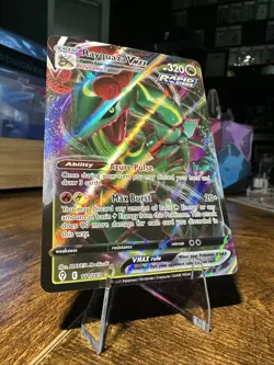 2021 Pokemon Evolving Skies Rayquaza Vmax 111/203 NM - Image 3