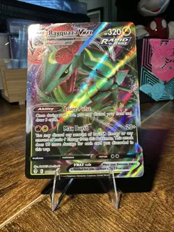 2021 Pokemon Evolving Skies Rayquaza Vmax 111/203 NM - Image 4