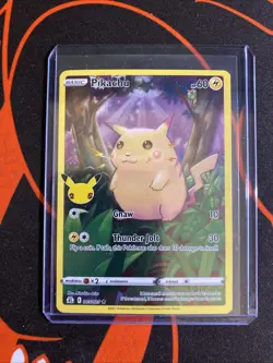 FULL ART Pikachu 005/025 Pokemon 25th Anniversary Celebrations Holo Foil - LP - Image 3