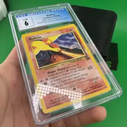 CGC 6 EX/NM Moltres 21 AOKI Black Star Promo 2000 WOTC Pokemon - Image 4