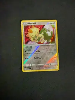 Pokemon Meowth 147/214 Reverse Holo Unbroken Bonds 2019 English 60 HP Common LP - Image 1