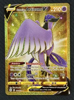 Pokemon TCG Galarian Articuno V 181/172 Secret Rare Holo Brilliant Stars Gold - Image 1