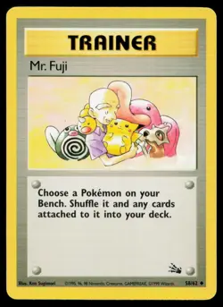 Mr. Fuji 58/62 UC Fossil Pokemon LP - Image 1