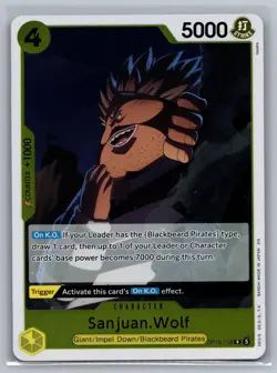 Sanjuan.Wolf OP16-106 Rare The Time of Battle One Piece Near Mint - Image 1