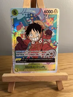 One Piece CCG Monkey.D.Luffy ERROR CARD Super Rare OP07-109 English Mint - Image 1