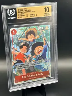 Ace & Sabo & Luffy (Alternate Art) OP13-007 Carrying On His Will Foil BGS 10 - Image 2
