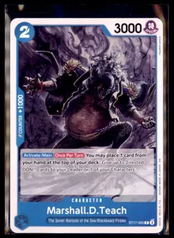 One Piece Premium Booster The Best Vol 2 Marshall.D.Teach ST17-005 Reprint Lot 3 - Image 1