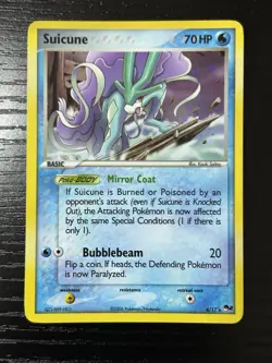 2006 POP Series 2 SUICUNE 4/17 Pokemon Vintage TCG Rare Holo Card - Image 3
