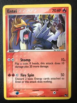 Entei 1/17 POP 2 Pokemon holo rare card MP - Image 1