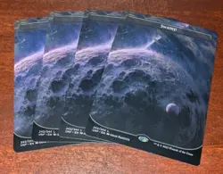 MTG: Swamp #242 BORDERLESS Space-ic, NM 4 Card Playset Unfinity Chase Land Card! - Image 2