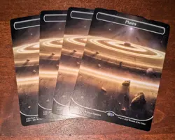 MTG: Plains BORDERLESS Space-ic #240, 4 Card Playset NM Unfinity Unset Lands!! - Image 1