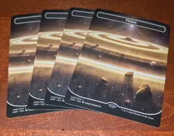 MTG: Plains BORDERLESS Space-ic #240, 4 Card Playset NM Unfinity Unset Lands!! - Image 2