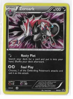 Zoroark BW09 Black Star Promo Cosmos Blac & White Pokemon TCG Card LP - Image 1