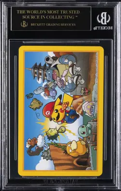 2016 MARIO PIKACHU PLAYING CARDS POKEMON CENTER 5 OF SPADES BGS 10 BLACK LABEL - Image 2
