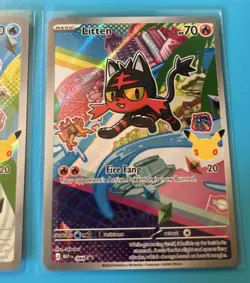 Pokemon TCG Rowlet Litten Popplio Holo Promo Cards Lot English - Image 4