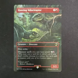 1x NM Hunting Velociraptor Borderless Foil Rare R004 Jurassic World Collection - Image 1