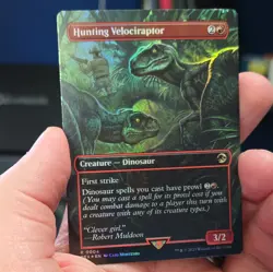 1x NM Hunting Velociraptor Borderless Foil Rare R004 Jurassic World Collection - Image 3