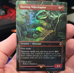 1x NM Hunting Velociraptor Borderless Foil Rare R004 Jurassic World Collection - Image 4