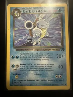 Pokemon TCG Dark Blastoise 20/82 Team Rocket Non-Holo Rare Unlimited MP - Image 1