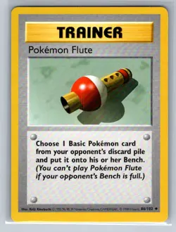 Pokemon Flute Uncommon Base Set (Shadowless) 086/102 LP - Image 1