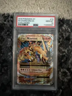2016 Pokemon XY Evolutions Mega M Charizard EX #13/108 PSA 10 - Image 1