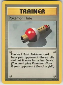 Pokemon TCG Pokemon Flute Uncommon Base Set (Shadowless) 086/102 - Image 1