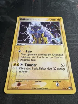 2005 Pokemon Pop Series 2 Holo Raikou 3/17 LP - Image 2