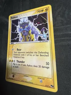 2005 Pokemon Pop Series 2 Holo Raikou 3/17 LP - Image 3
