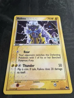 2005 Pokemon Pop Series 2 Holo Raikou 3/17 LP - Image 5