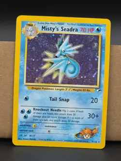 Pokemon Misty’s Seadra 9/132 Gym Heroes Holo Rare LP - Image 1
