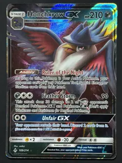 Honchkrow GX Holo SM - Unbroken Bonds 109/214 NM Pokemon TCG - Image 2