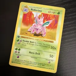 1999 Pokemon TCG Nidorino 1st Edition Shadowless Base Set 37/102 - Image 2