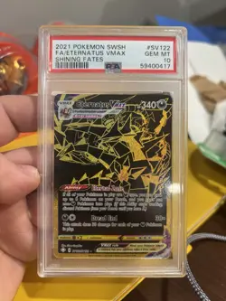 2021 Pokemon SWSH Fa/Eternatus Vmax Shining Fates #SV122 PSA 10 Gem - Image 1