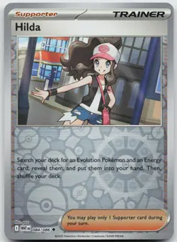 Hilda 084/086 Uncommon White Flare Pokemon Reverse Holo Near Mint - Image 1