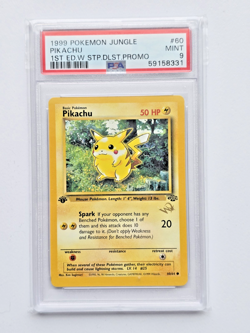 Pokemon Pikachu 60/64 - 1st Edition - Gold W Stamp - PSA 9 - Image 1