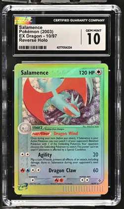 Pokemon Salamence EX Dragon 10/97 Reverse Holo CGC 10 Gem Mint - Image 1