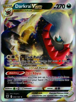 Darkrai VSTAR 099/189 Astral Radiance Pokemon TCG Holo VSTAR Rare NM - Image 1