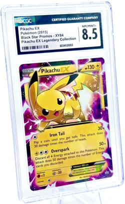 2015 Pokemon Legendary Collection Black Star Promo Holo PIKACHU EX #XY84 CGC 8.5 - Image 2
