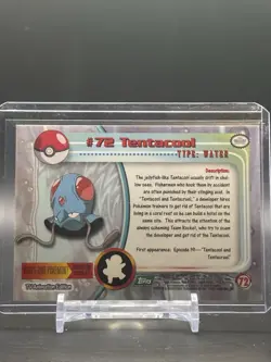 Topps Pokemon Tentacool #72 TV Animation Edition Non Holo Green Logo 1999 NM - Image 2