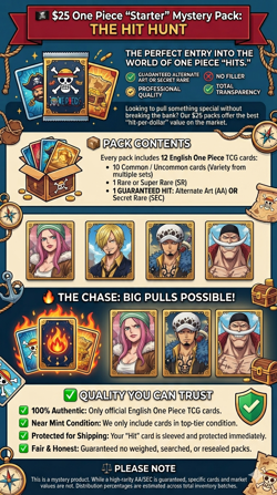 One Piece TCG Mystery Pack - GUARANTEED AA/SEC HIT - SP/Manga Event Chase Chance - Image 2