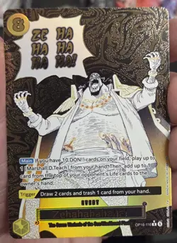 ZEHAHAHAHA! ALT ART MANGA EVENT OP16-116 One Piece The Time of Battle English NM - Image 3