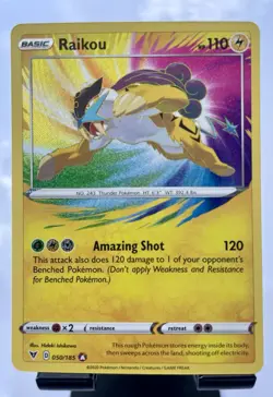 Raikou 050/185 Amazing Rare Vivid Voltage Pokemon Card NM/M - Image 1
